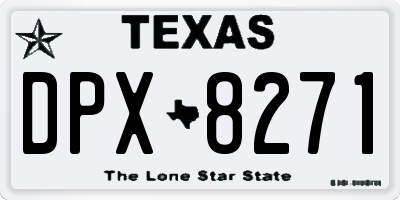 TX license plate DPX8271