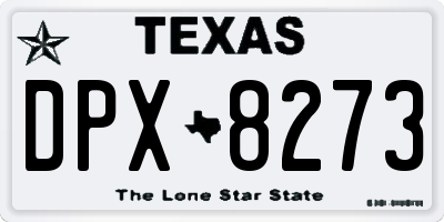 TX license plate DPX8273