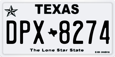 TX license plate DPX8274