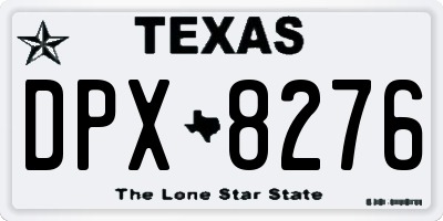 TX license plate DPX8276