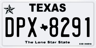 TX license plate DPX8291