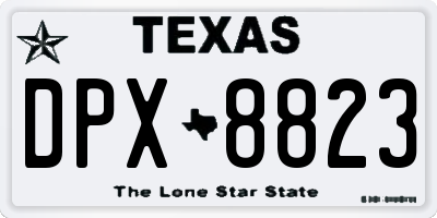 TX license plate DPX8823