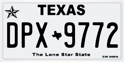 TX license plate DPX9772