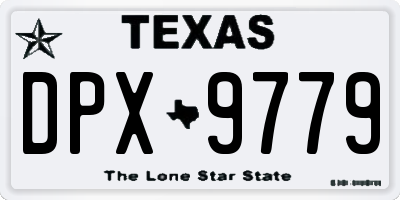 TX license plate DPX9779