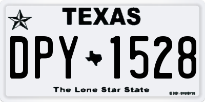 TX license plate DPY1528