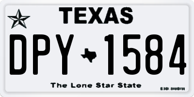 TX license plate DPY1584