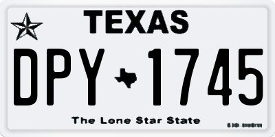 TX license plate DPY1745