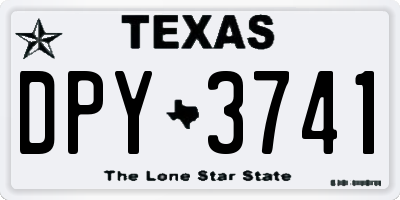 TX license plate DPY3741