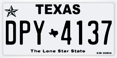 TX license plate DPY4137