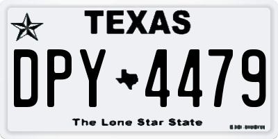 TX license plate DPY4479