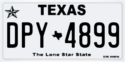 TX license plate DPY4899