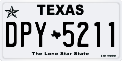 TX license plate DPY5211