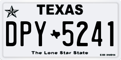 TX license plate DPY5241