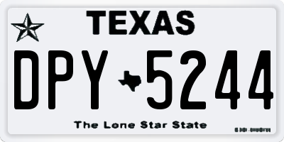 TX license plate DPY5244