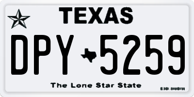 TX license plate DPY5259