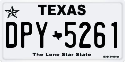 TX license plate DPY5261