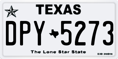 TX license plate DPY5273