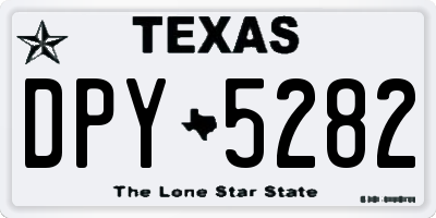 TX license plate DPY5282