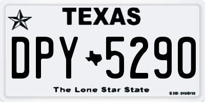 TX license plate DPY5290