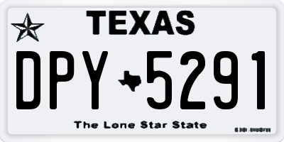 TX license plate DPY5291