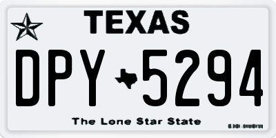 TX license plate DPY5294