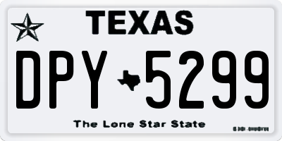 TX license plate DPY5299