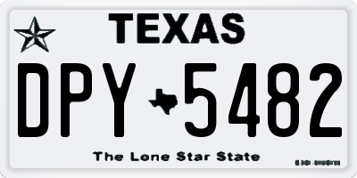 TX license plate DPY5482