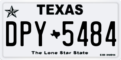 TX license plate DPY5484