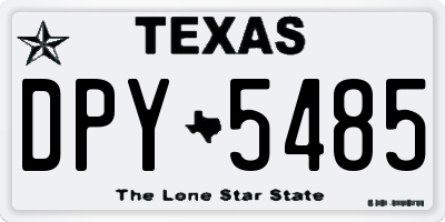 TX license plate DPY5485