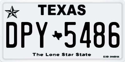 TX license plate DPY5486