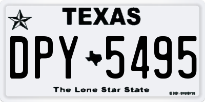 TX license plate DPY5495