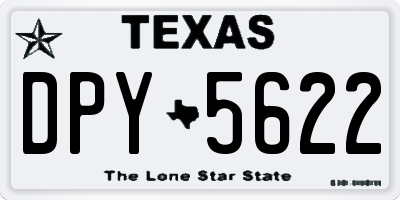 TX license plate DPY5622