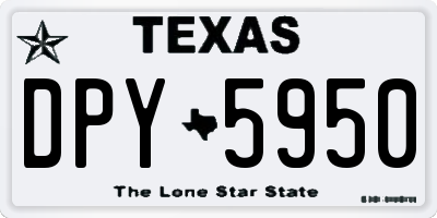 TX license plate DPY5950