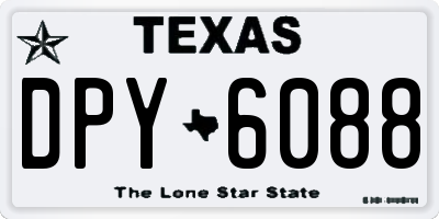 TX license plate DPY6088