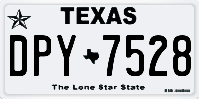 TX license plate DPY7528