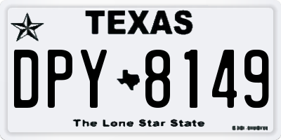 TX license plate DPY8149