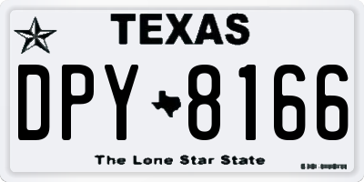 TX license plate DPY8166