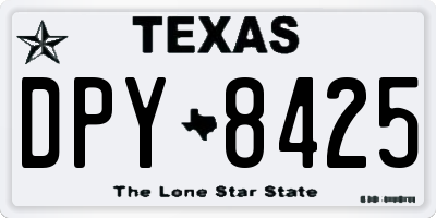 TX license plate DPY8425