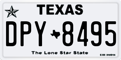 TX license plate DPY8495