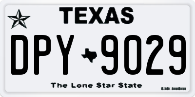 TX license plate DPY9029