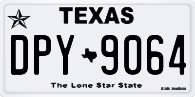 TX license plate DPY9064