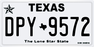 TX license plate DPY9572