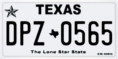 TX license plate DPZ0565