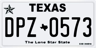 TX license plate DPZ0573
