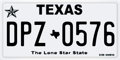 TX license plate DPZ0576