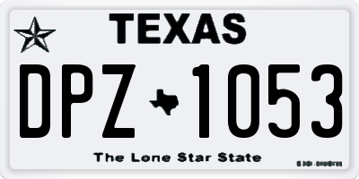 TX license plate DPZ1053