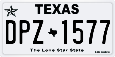 TX license plate DPZ1577