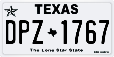 TX license plate DPZ1767