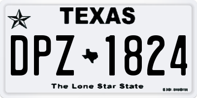 TX license plate DPZ1824