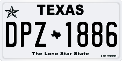 TX license plate DPZ1886